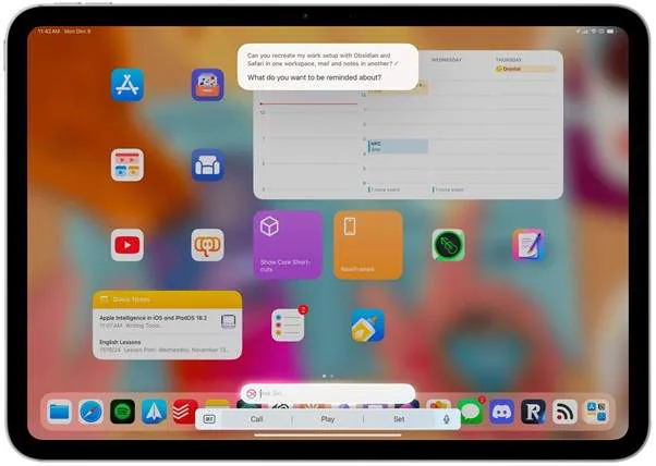 enhanced siri integration ipados 18 