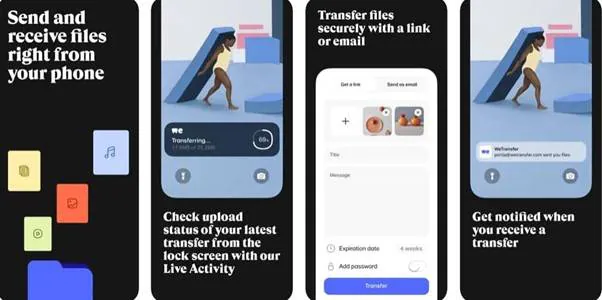 wetransfer app for android and ios 