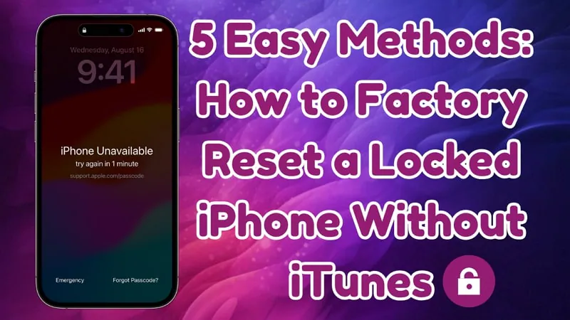 how to factory reset disabled iphone