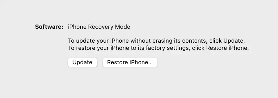 iphone recovery mode