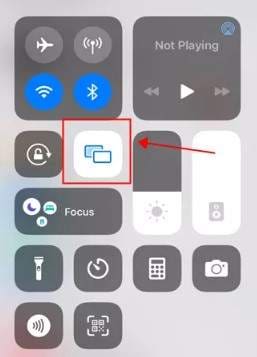 control center tap screen mirroring