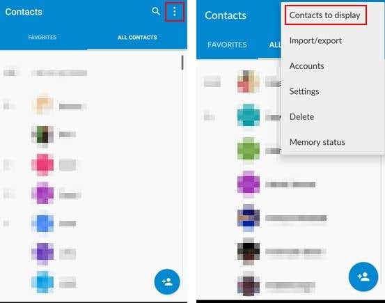 display hidden contacts