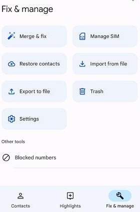 recovery from contacts app