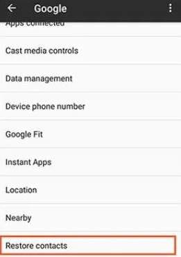 recover contacts from google backup