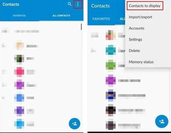 display hidden contacts