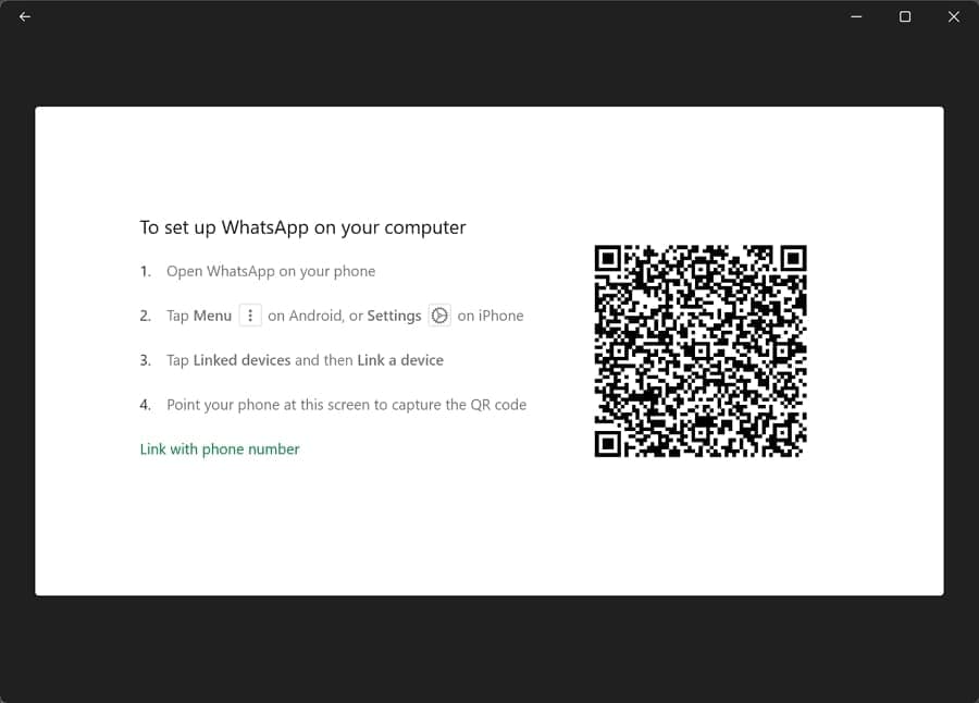 launch whatsapp on windows pc 