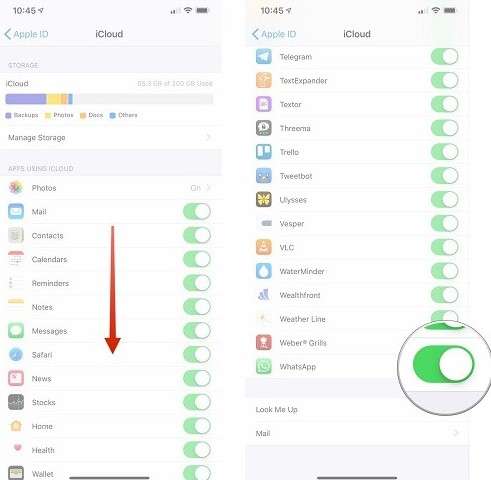 backup whatsapp to icloud