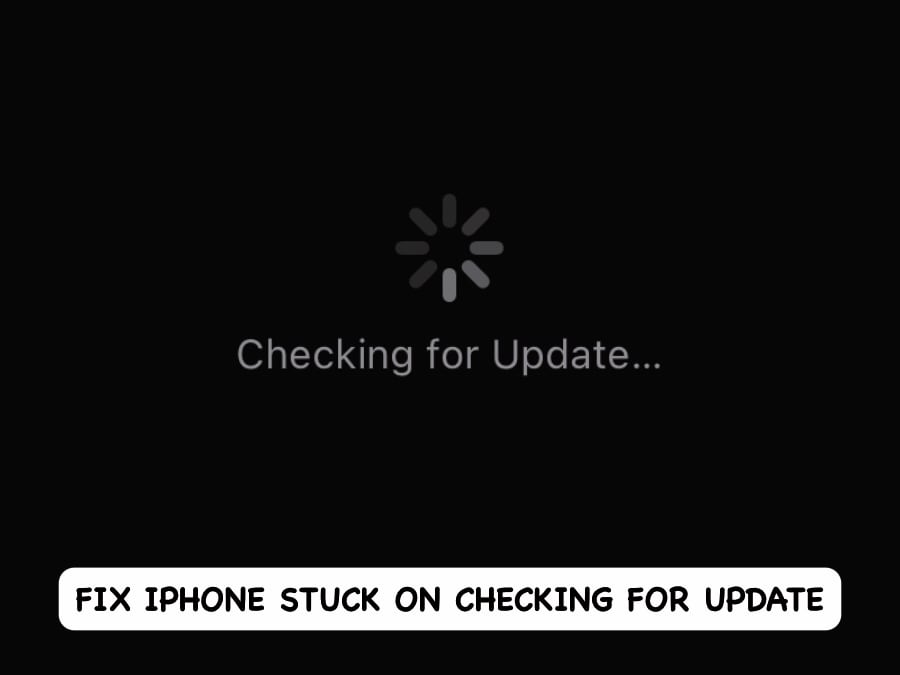 iphone stuck checking for update