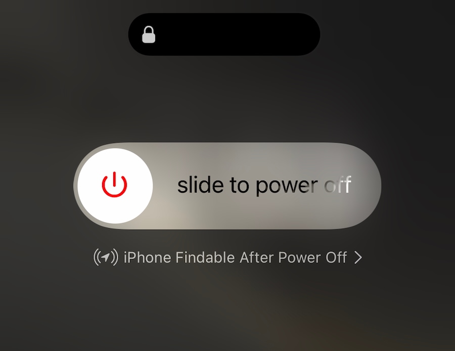 ios shutdown screen