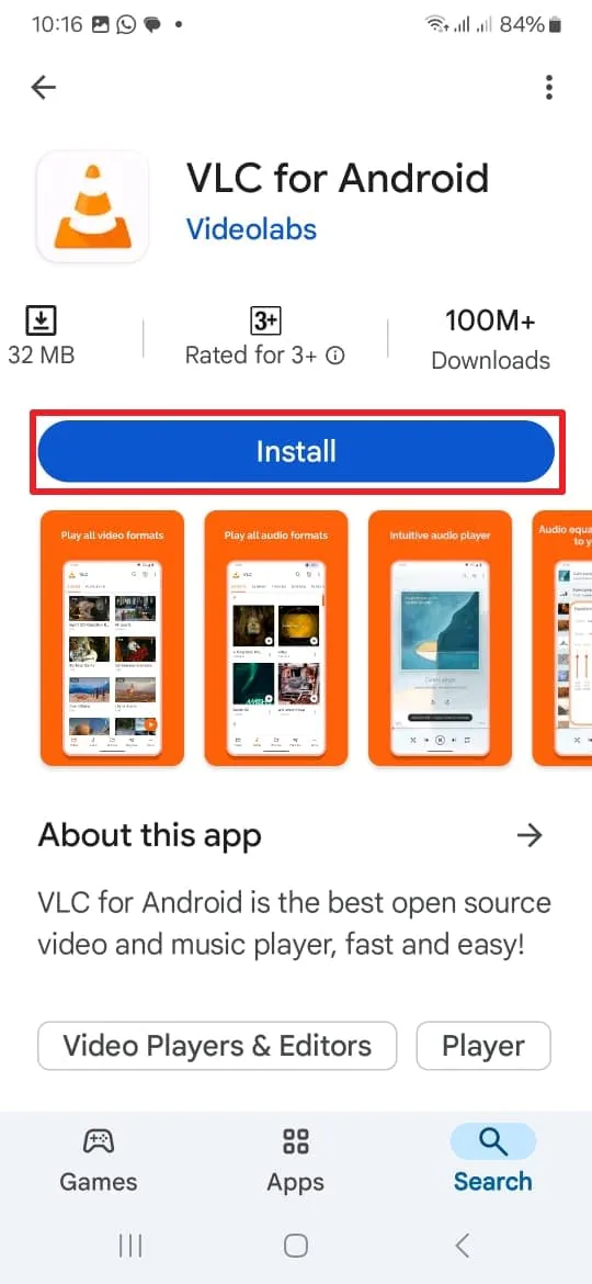 re install same or alternative app