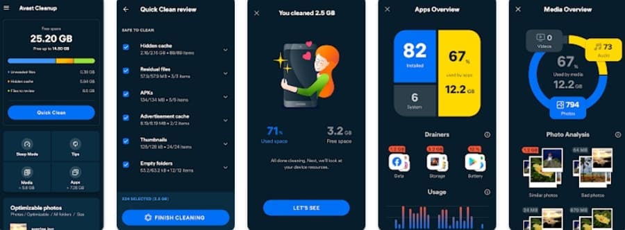 avast cleanup phone cleaner app 