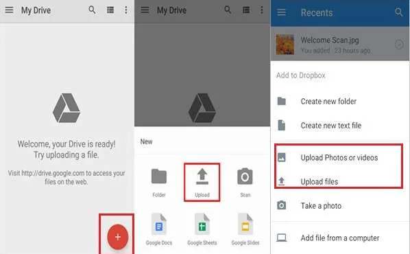 sending large videos using google drive