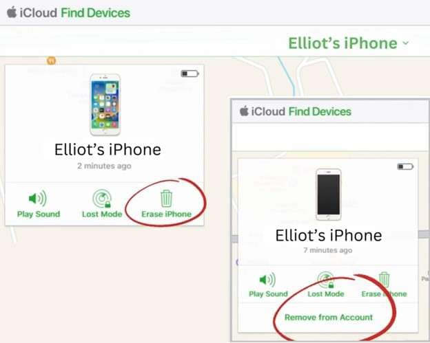 remove device from find my