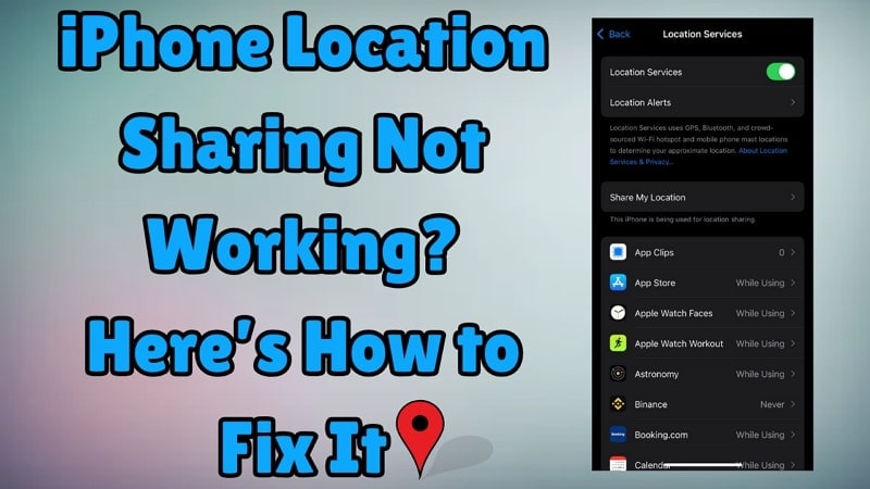 iphone location sharing not working