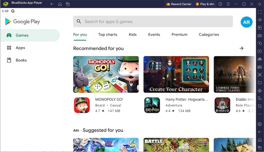 google play store in bluestacks