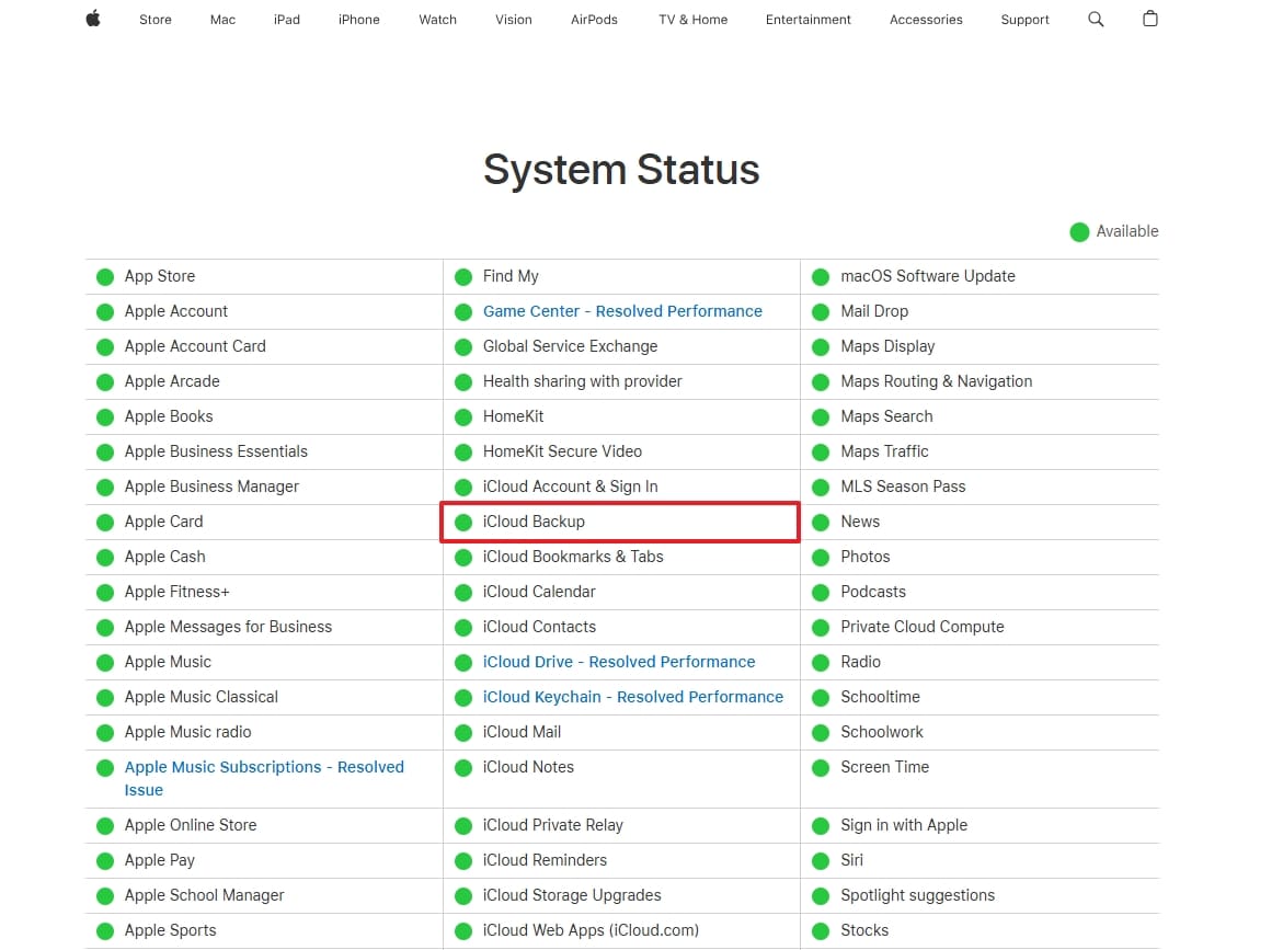 check icloud backup status 