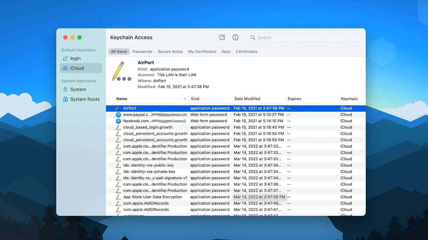 key chain access on mac