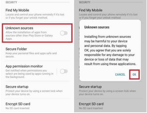 enable unknown sources