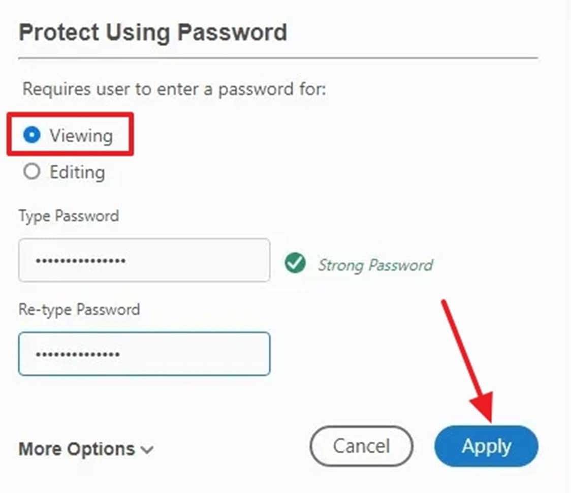 pick only viewing and apply 