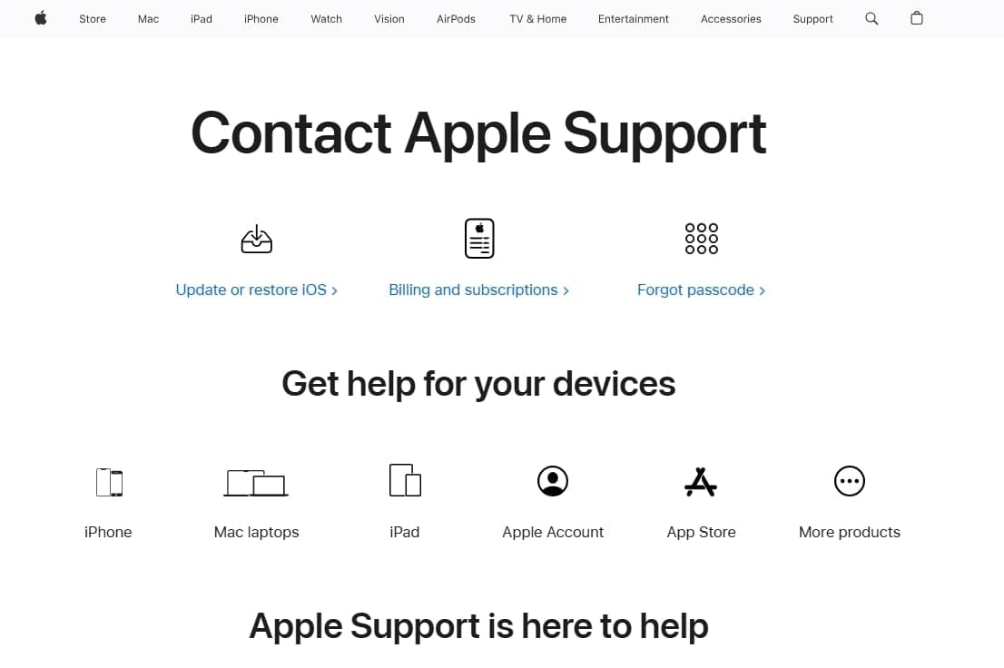 contact apple customer support 