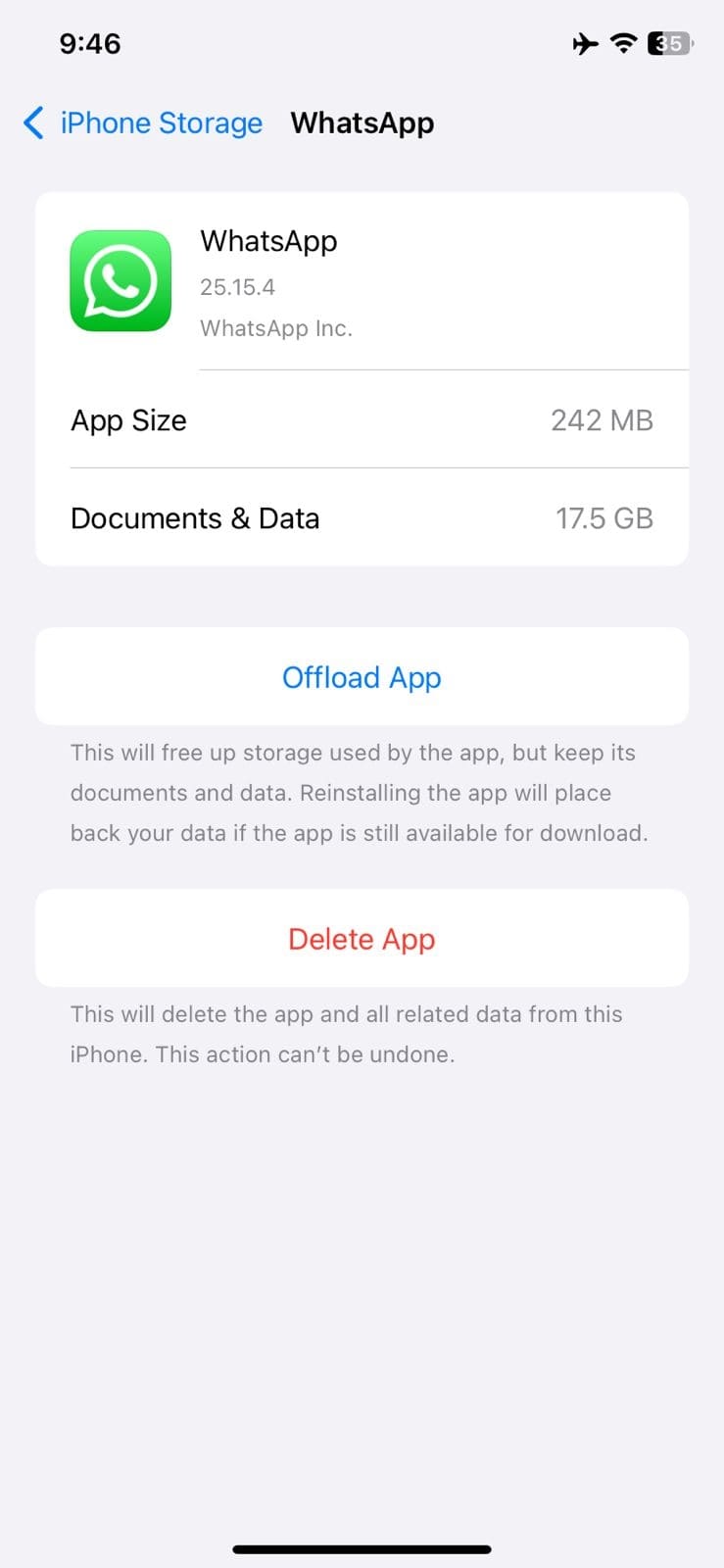 offload unnecessary apps 
