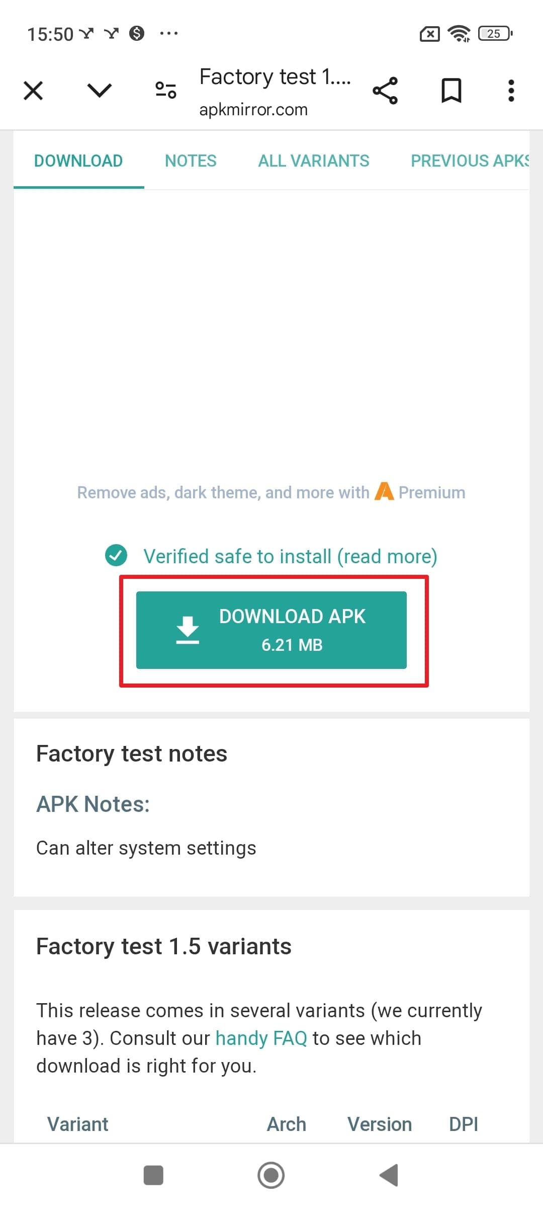 access apk from site and download 