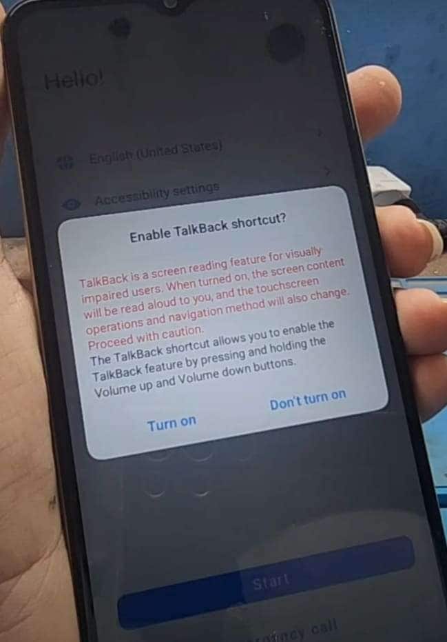 enable talkback account 