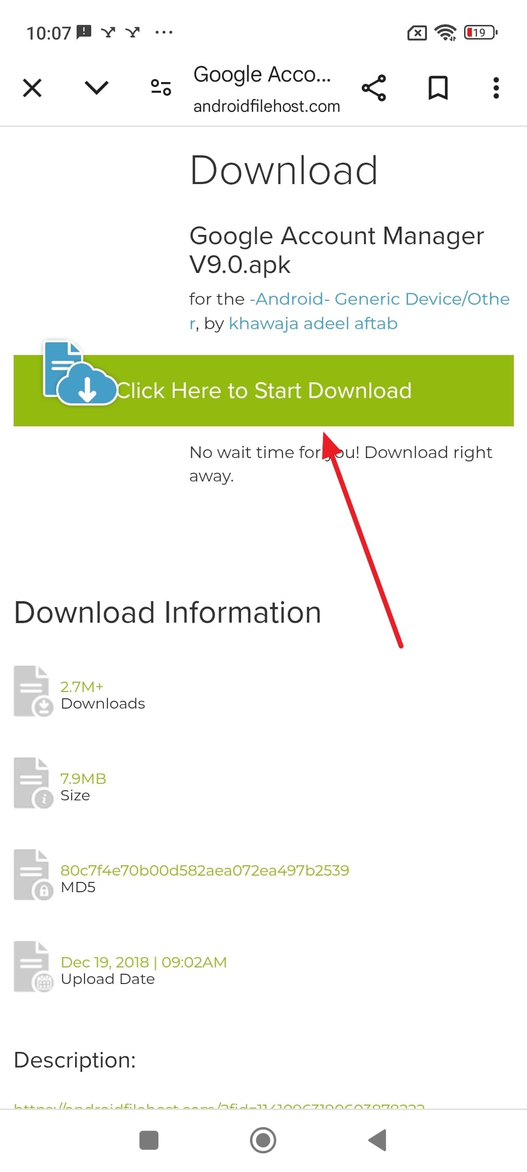 download apk and launch app