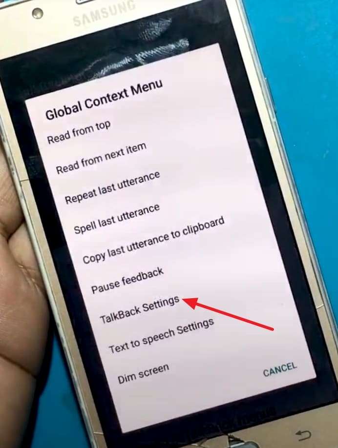 get along with talkback settings 