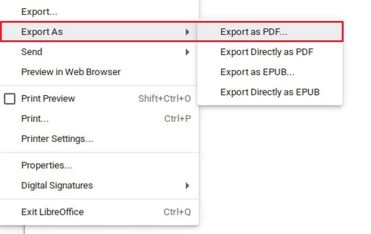 proceed with export as pdf 