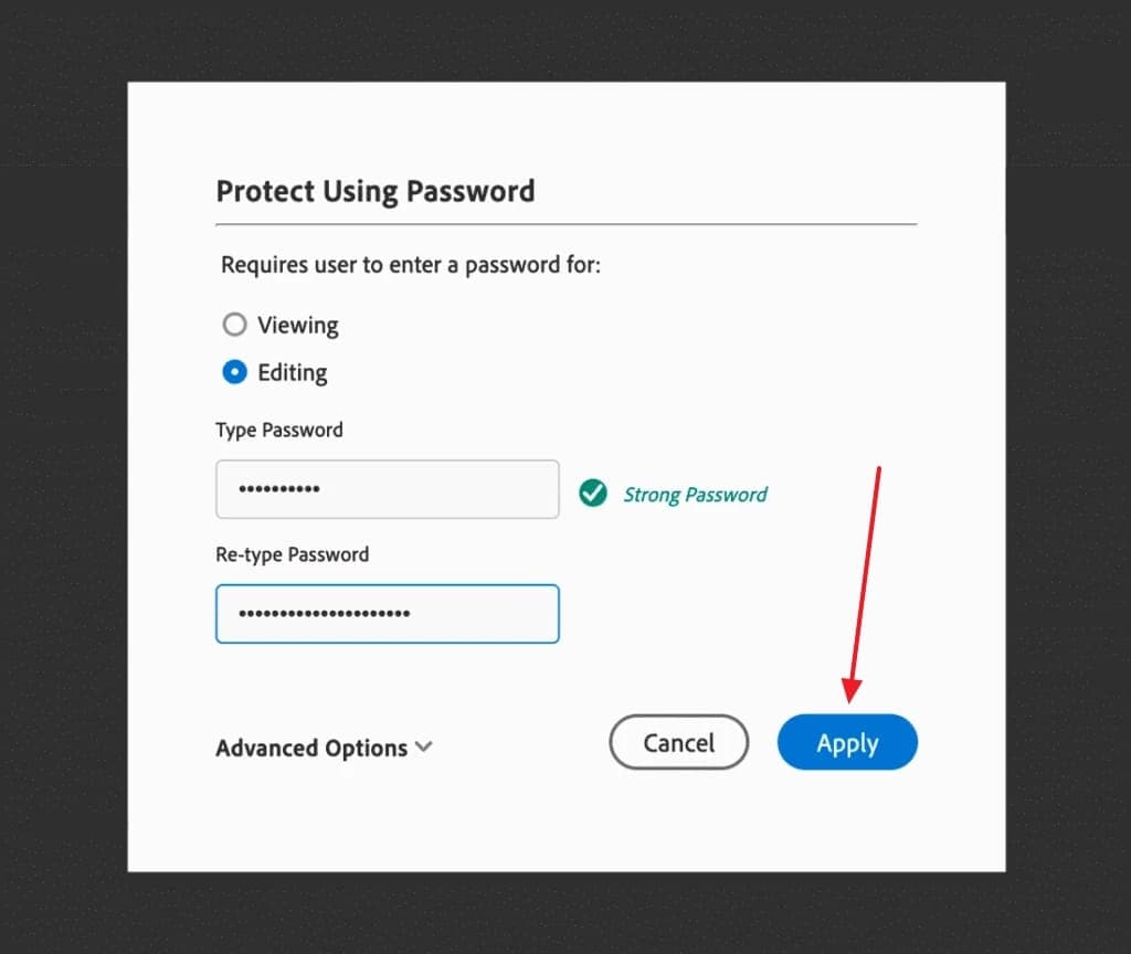 apply editing or viewing restrictions 