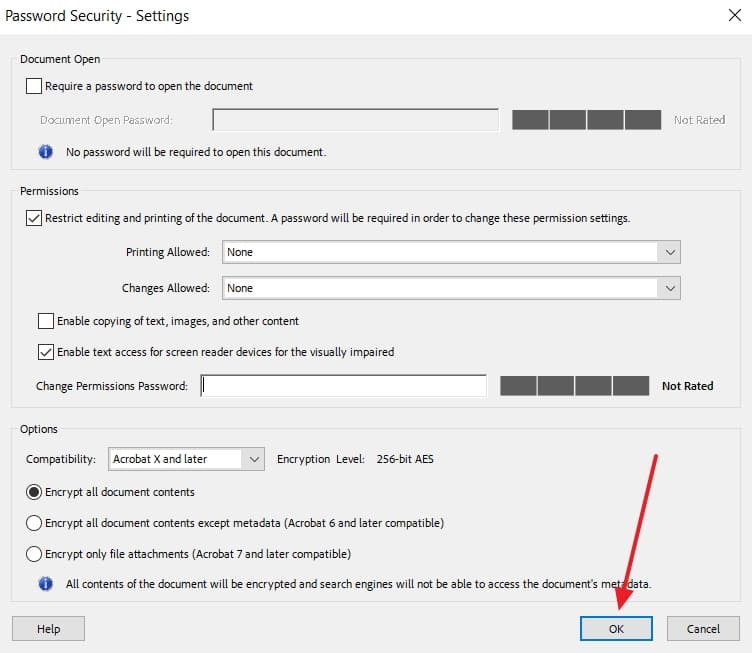 end process with ok button 