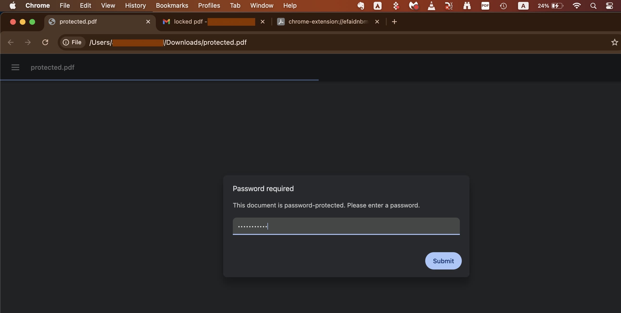 access and open file with chrome