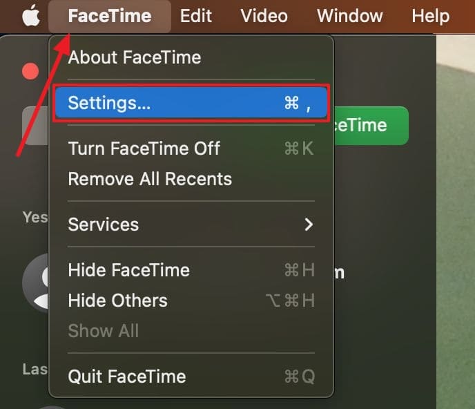 how to turn on facetime photos on mac