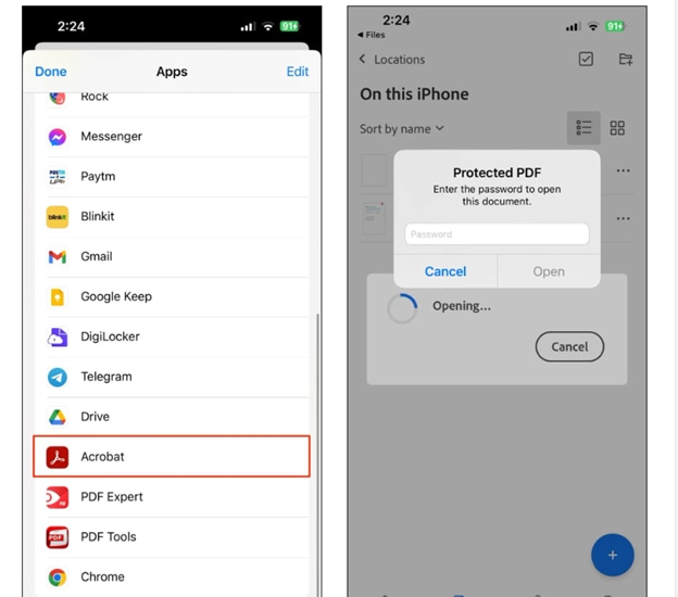how to remove password from pdf on iphone