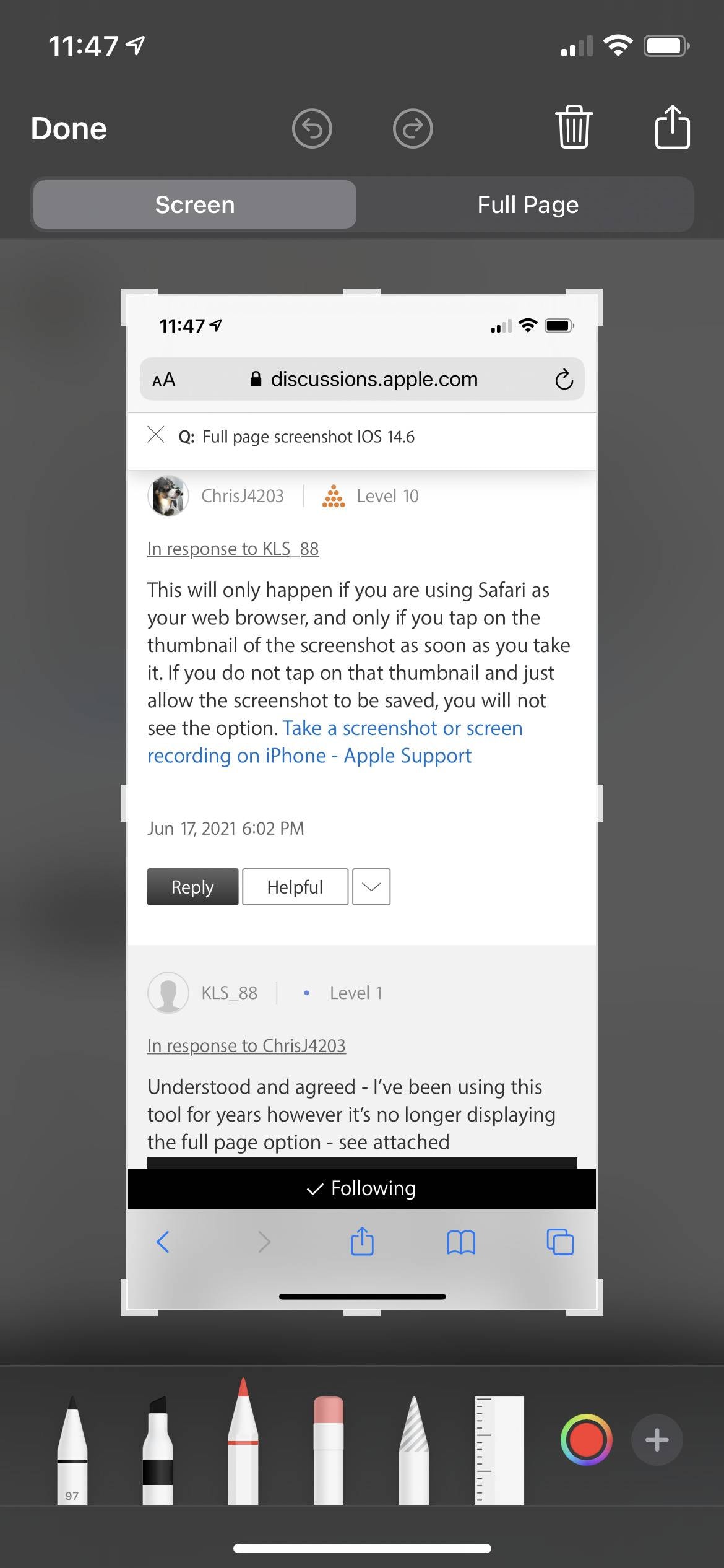How to Screenshot Long in iPhone