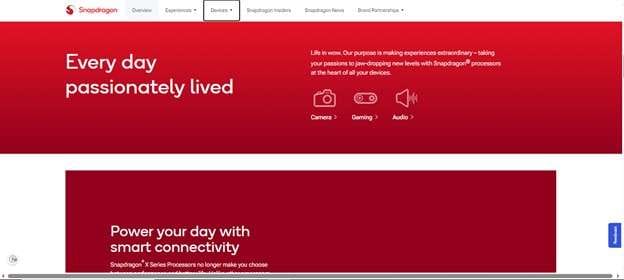 the main interface of the Snapdragon tool by Qualcomm