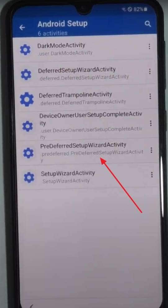 choose predeferredsetupwizardactivity 
