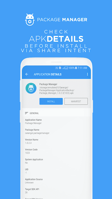 key features of package manager apk