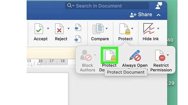 select protect option