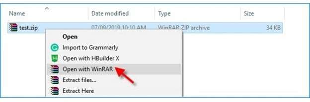 open the file