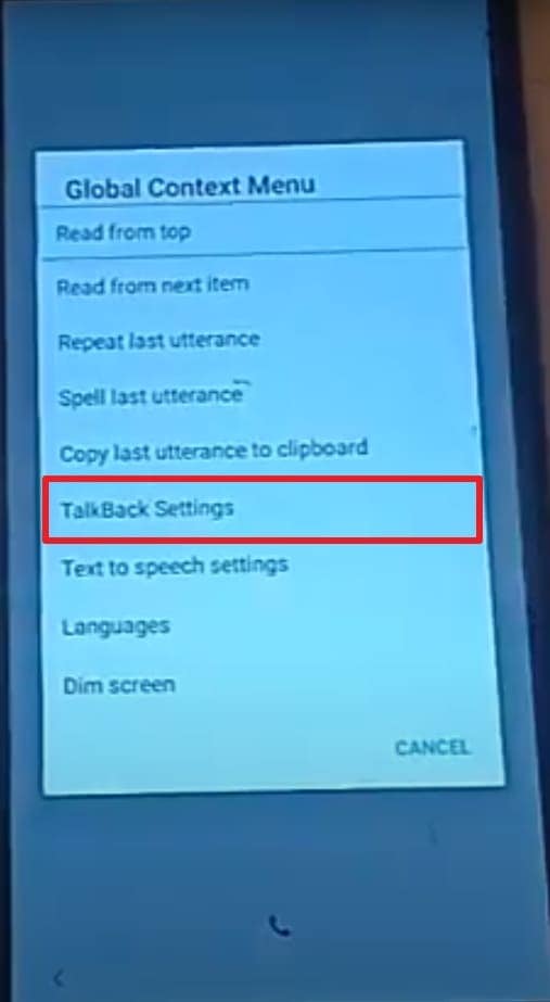 get along with talkback settings