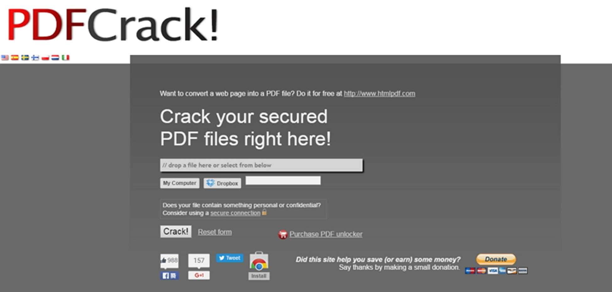 pdfcrack tool