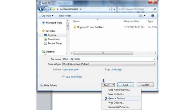 change the setting of general options