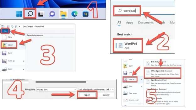 how to open locked microsoft word document