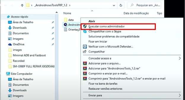 run androidnovotools_1.2.exe as an administrator 