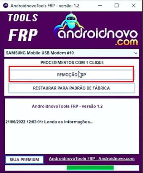 click on frp removal 
