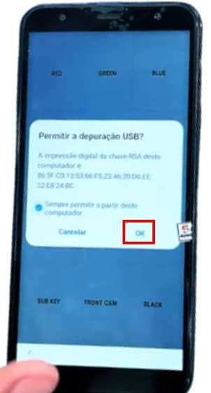 allow the usb debugging  