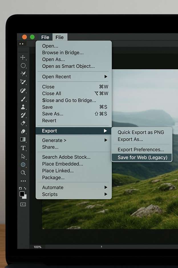 how to compress photos for the website