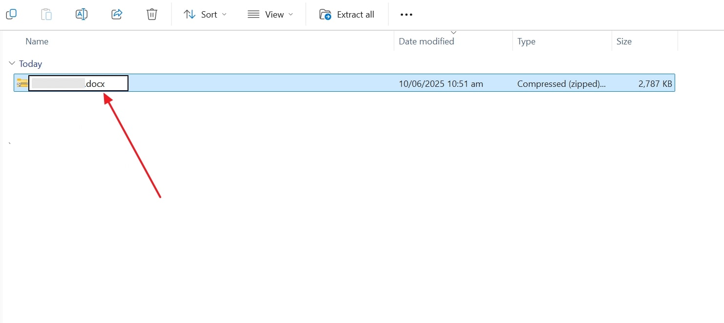 revert to docx extension